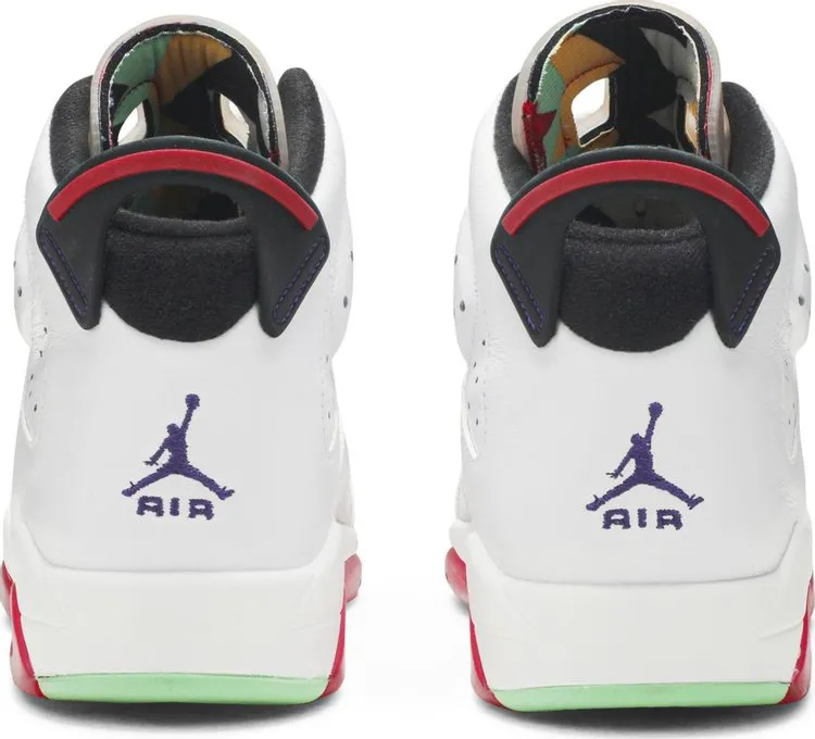 Air Jordan 6 Retro GS Hare Sneakers, White