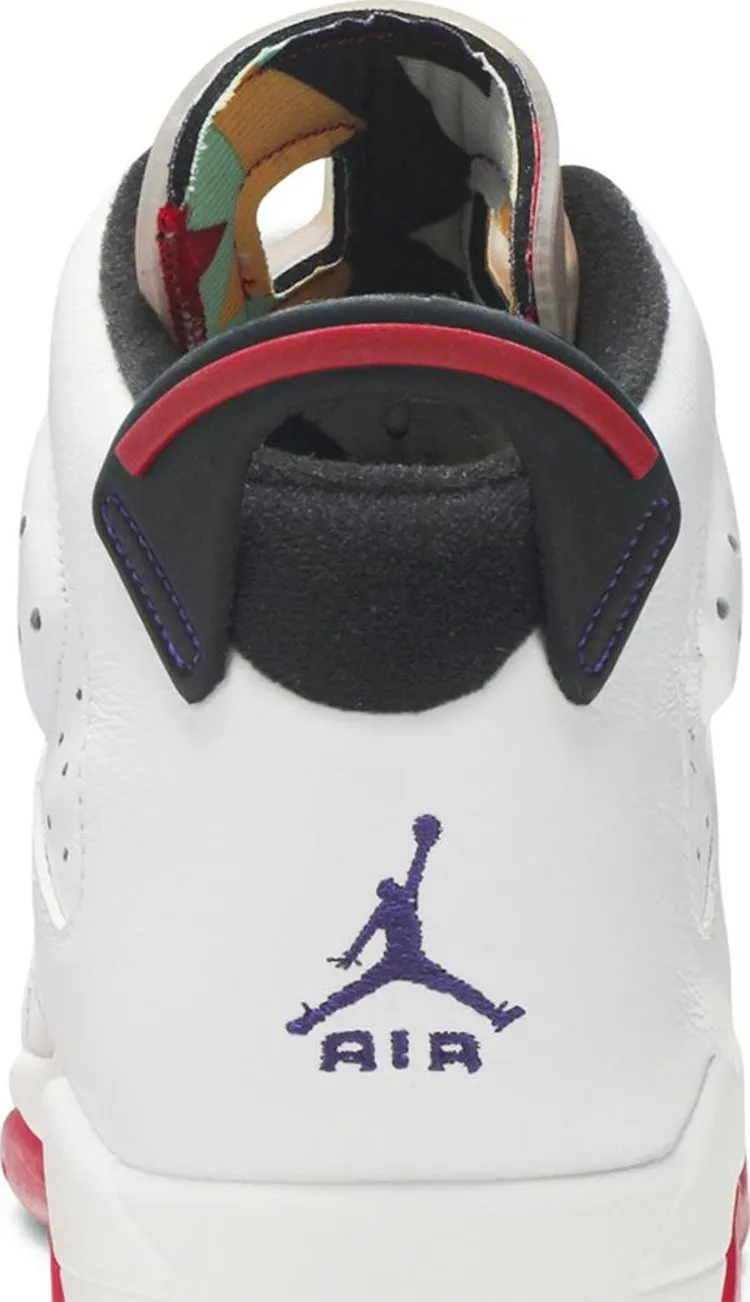 Air Jordan 6 Retro GS Hare Sneakers, White