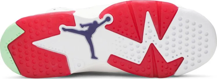 Air Jordan 6 Retro GS Hare Sneakers, White