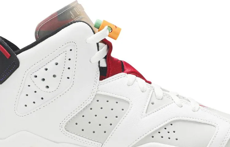 Air Jordan 6 Retro GS Hare Sneakers, White