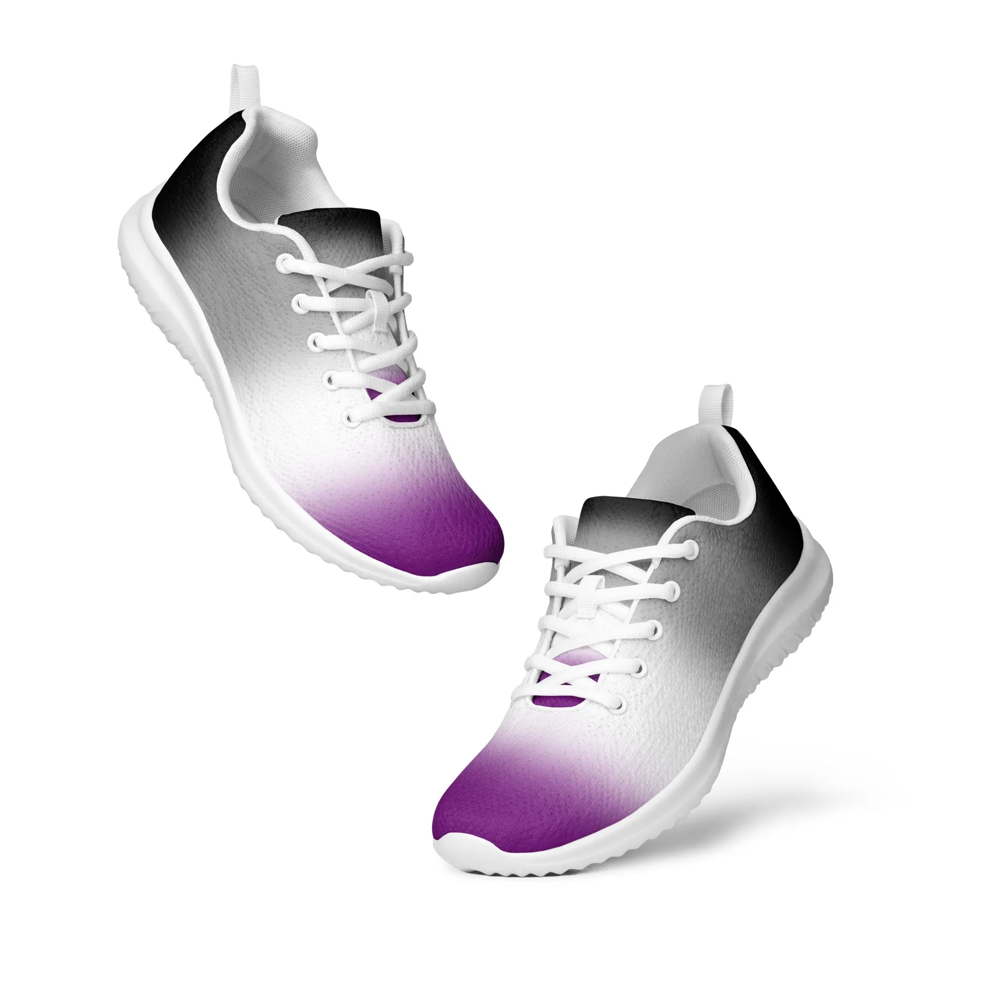 Asexual Ace Pride Men’s Athletic Shoes in Ombre