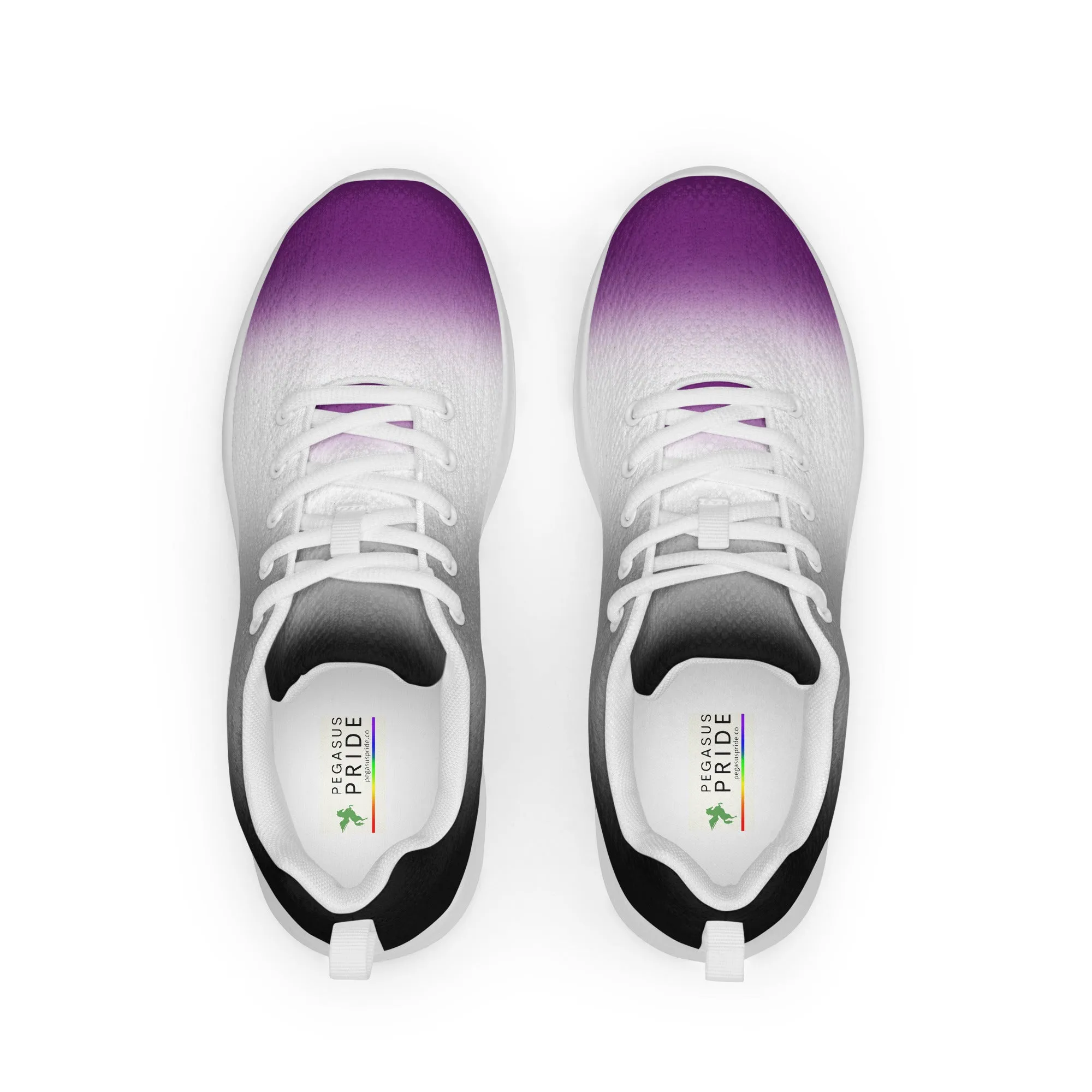 Asexual Ace Pride Men’s Athletic Shoes in Ombre