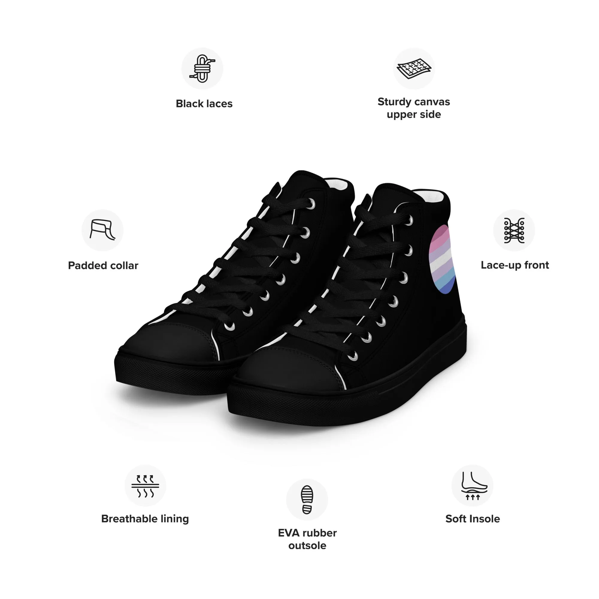 Bigender Women’s High Top Canvas Athletic Shoes