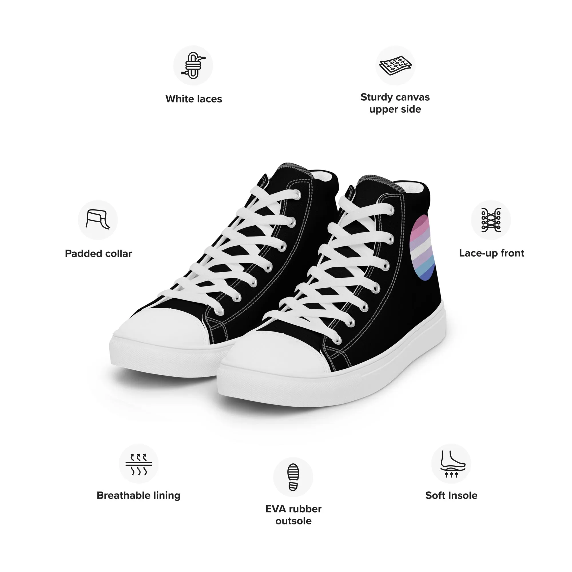 Bigender Women’s High Top Canvas Athletic Shoes
