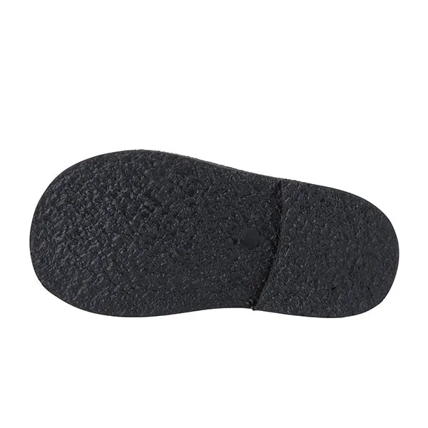 Ernest Kids Velcro Wool-Lined Boot Black Leather