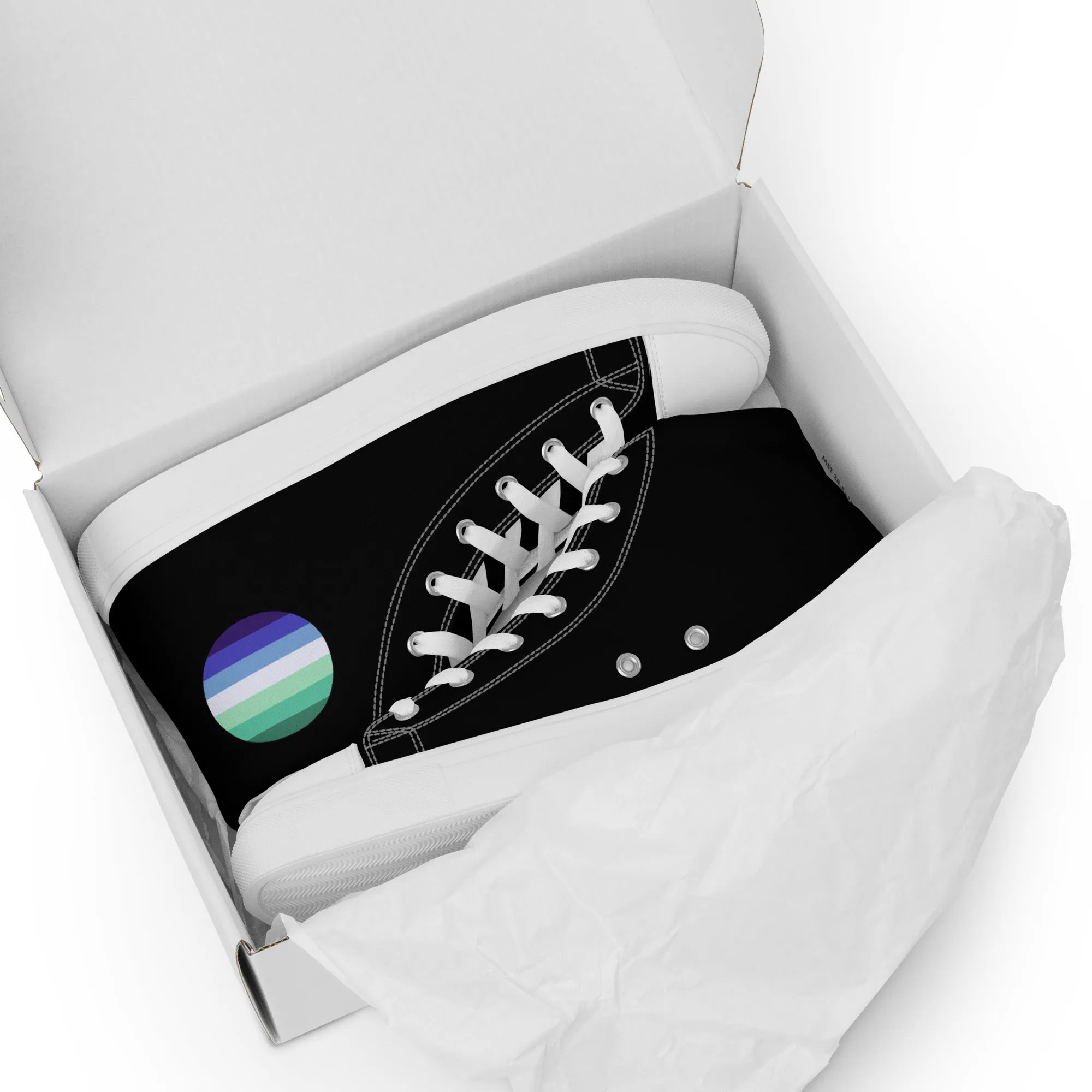 Gay MLM Vincian Men’s High Top Canvas Athletic Shoes