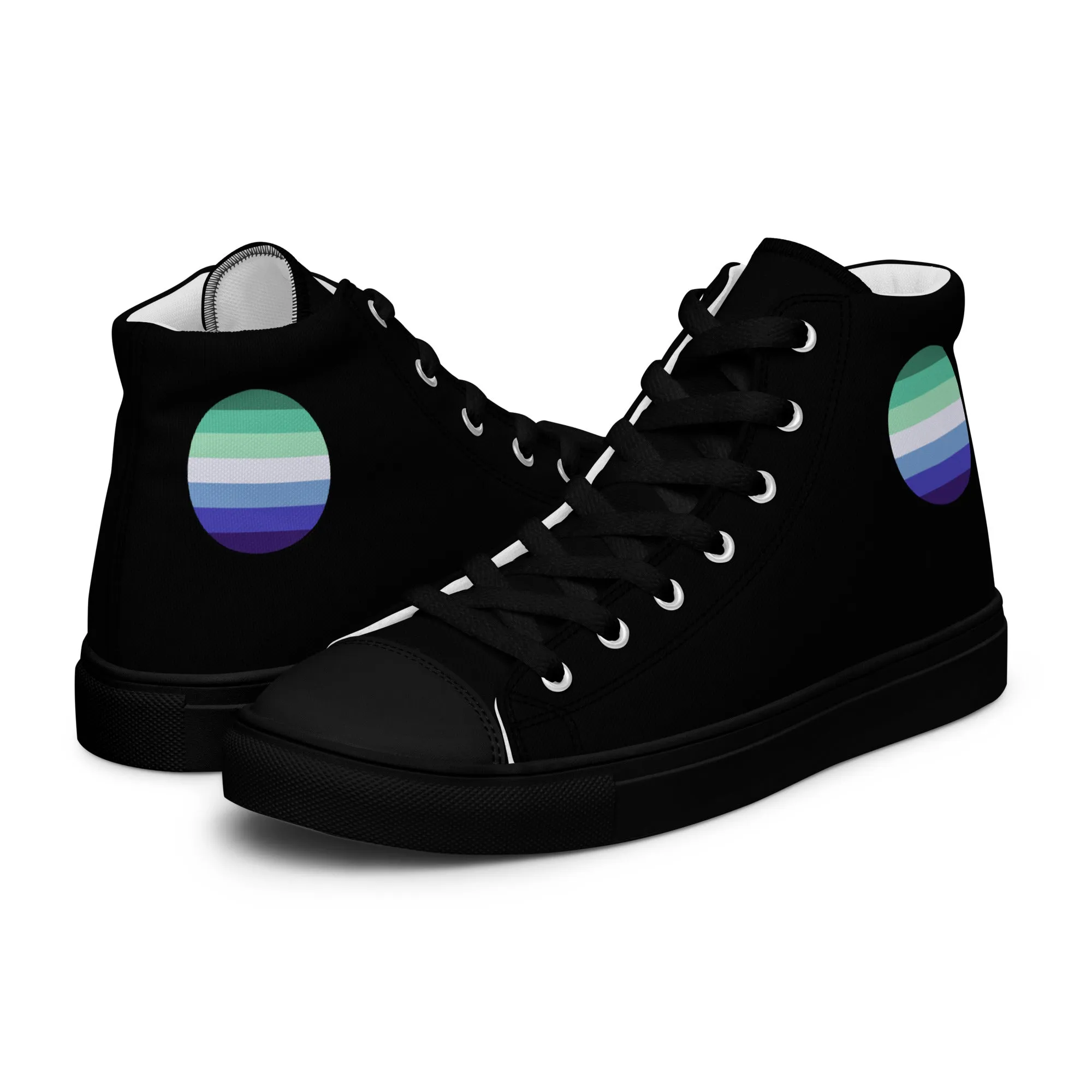 Gay MLM Vincian Men’s High Top Canvas Athletic Shoes