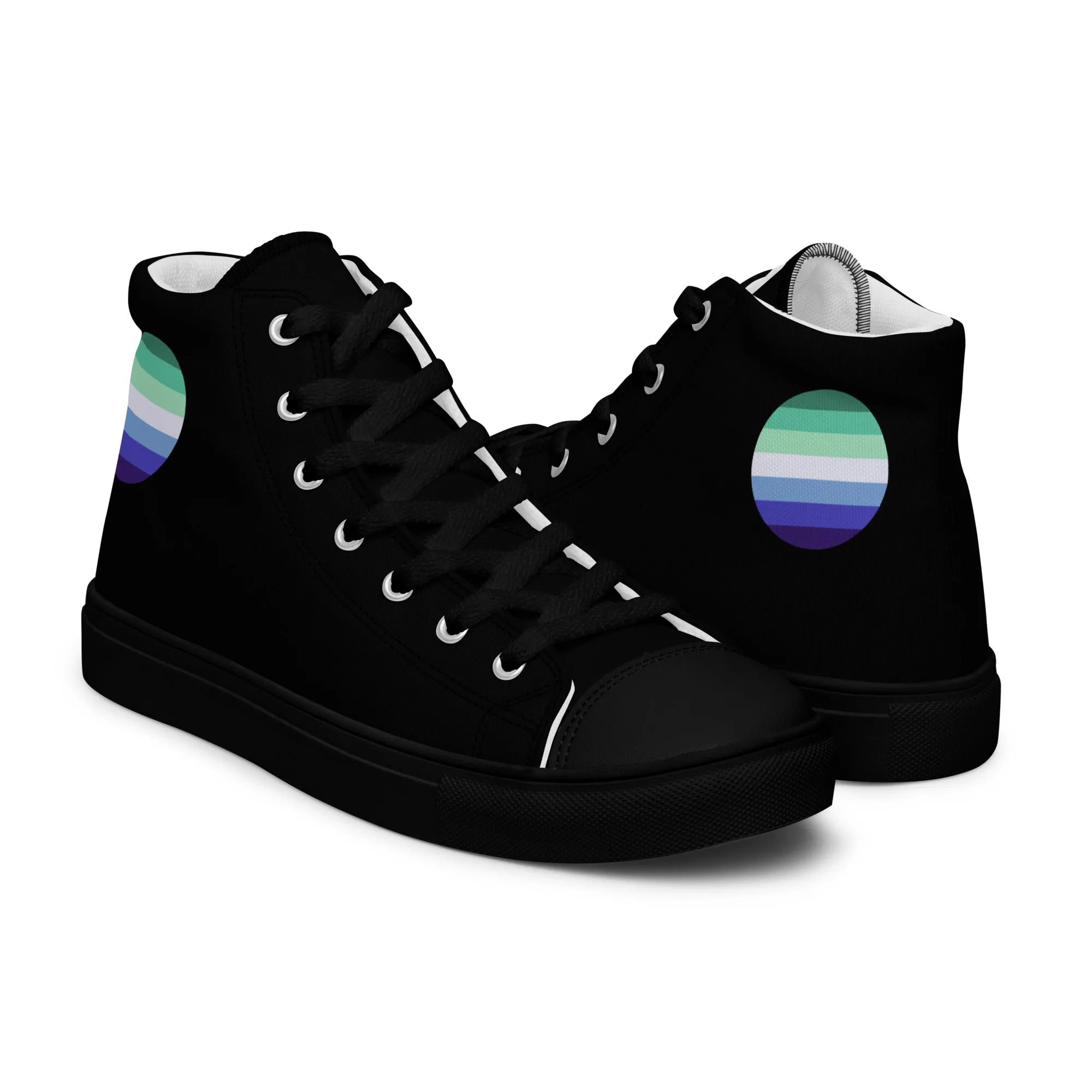 Gay MLM Vincian Men’s High Top Canvas Athletic Shoes