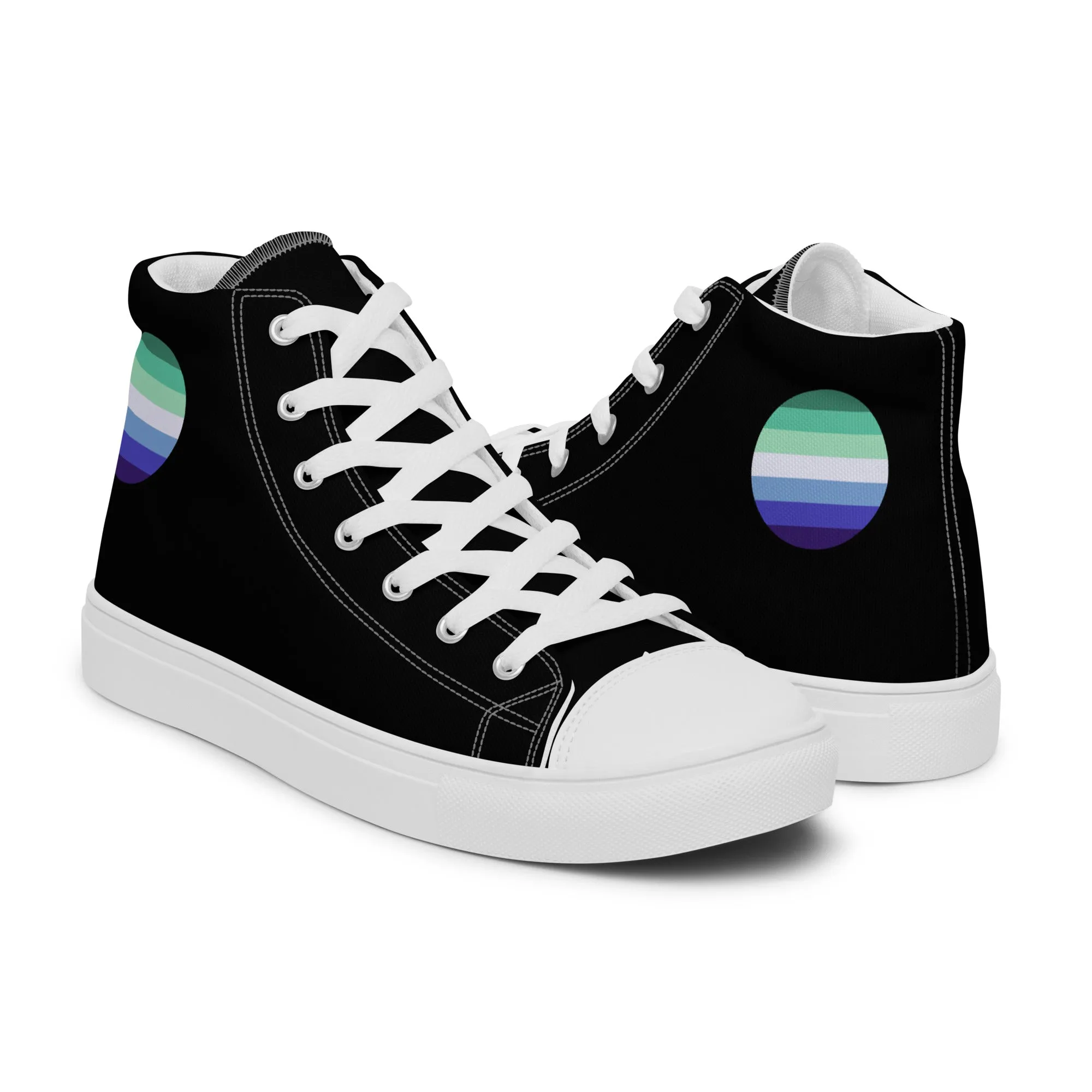 Gay MLM Vincian Men’s High Top Canvas Athletic Shoes