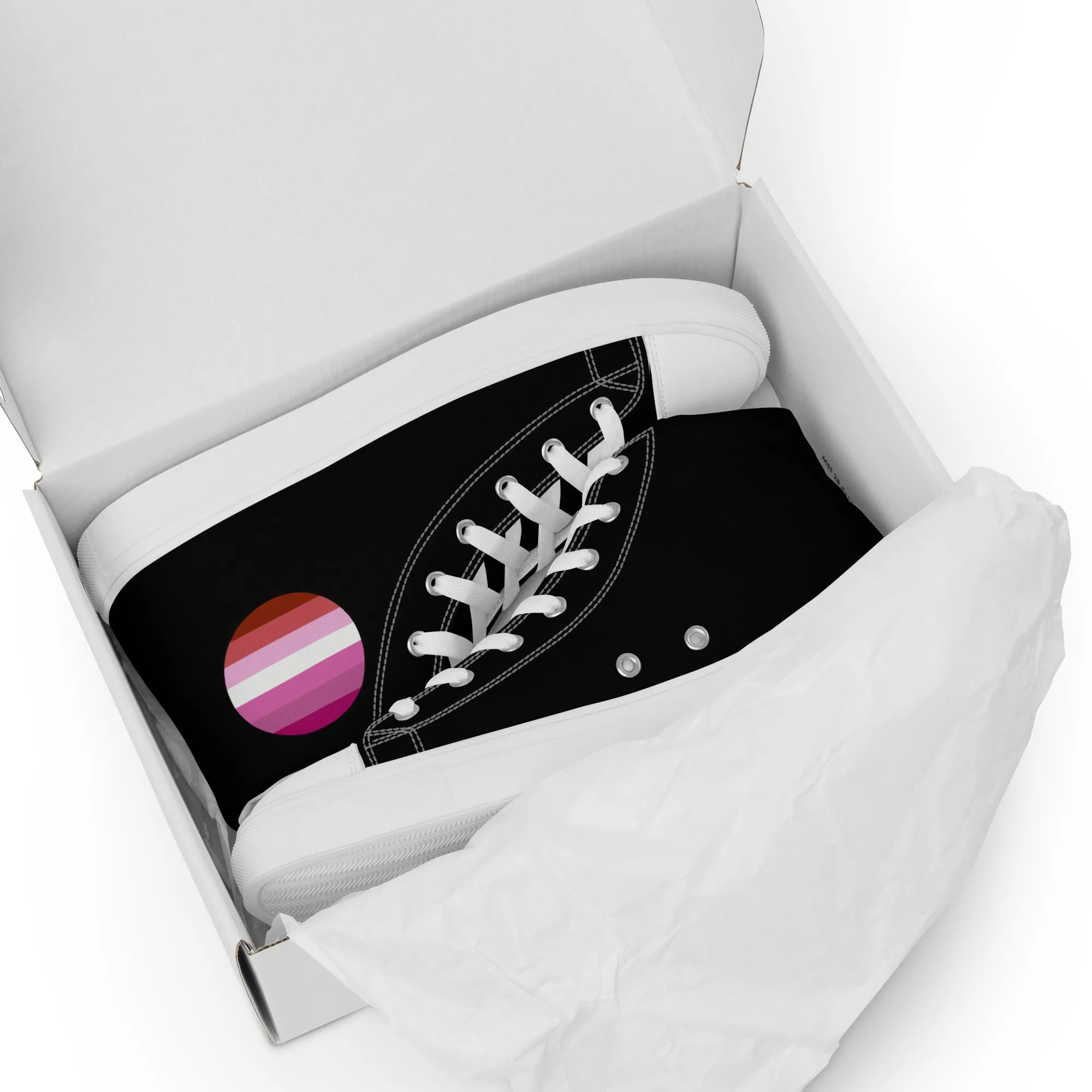 Lesbian Pride Women’s High Top Canvas Athletic Shoes