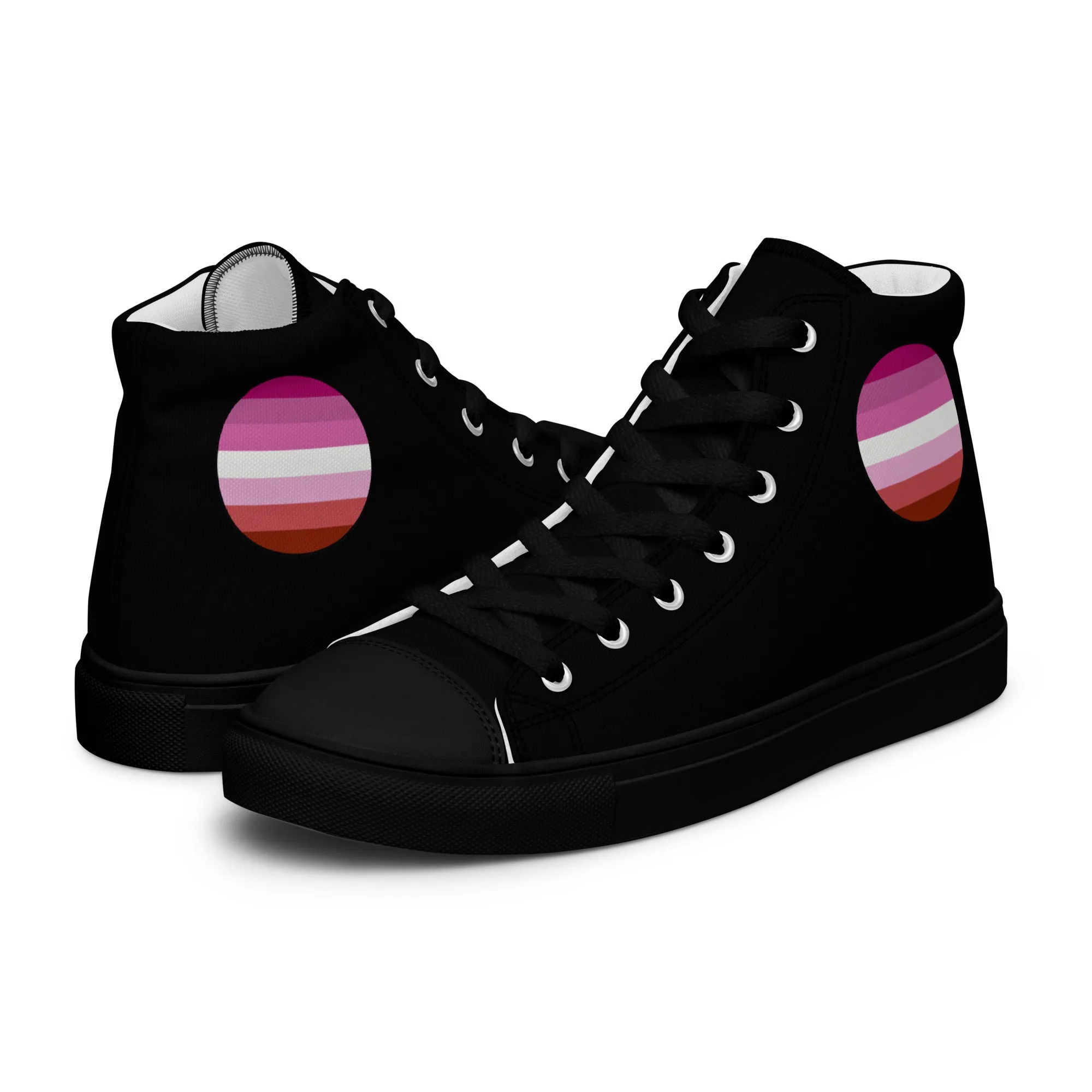 Lesbian Pride Women’s High Top Canvas Athletic Shoes