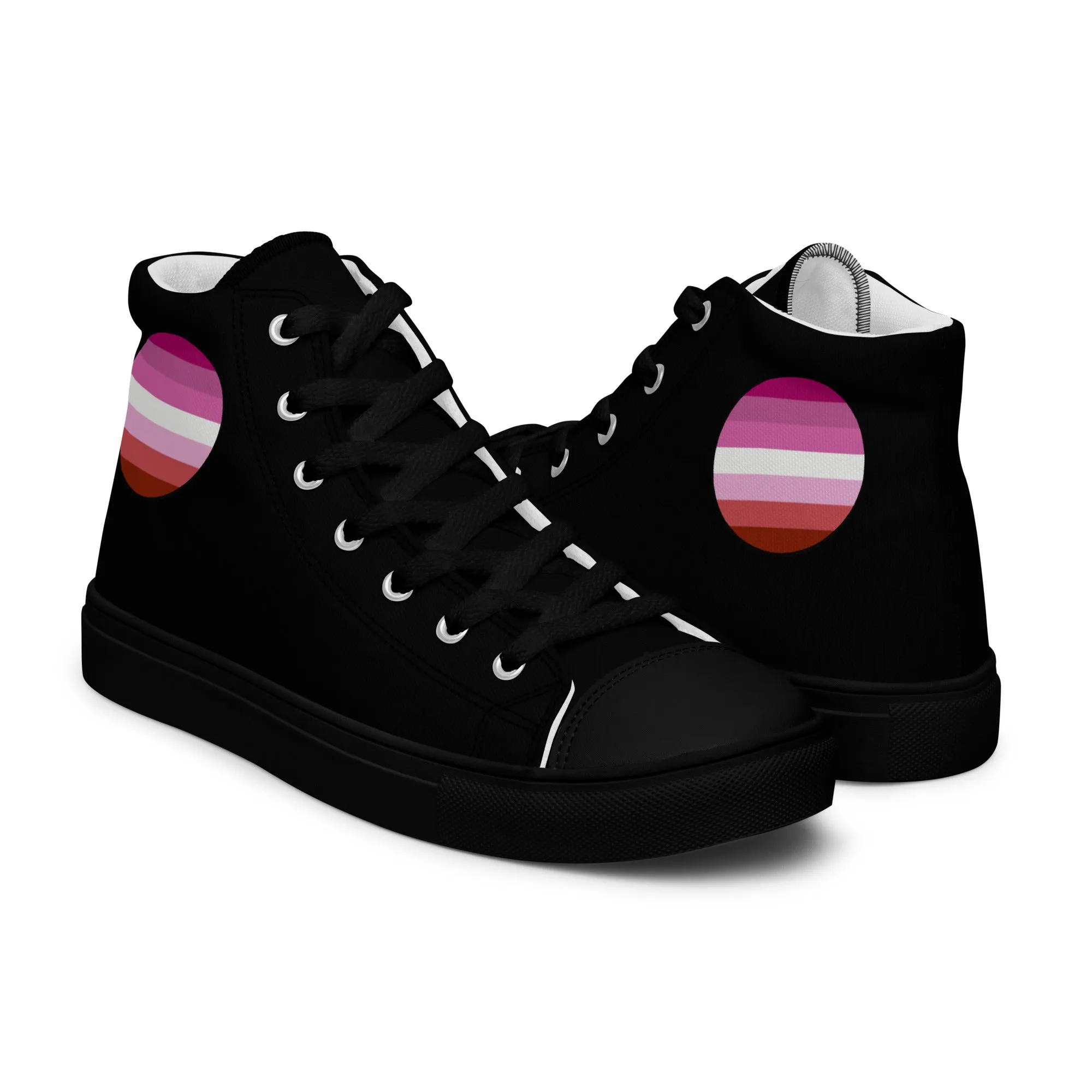 Lesbian Pride Women’s High Top Canvas Athletic Shoes