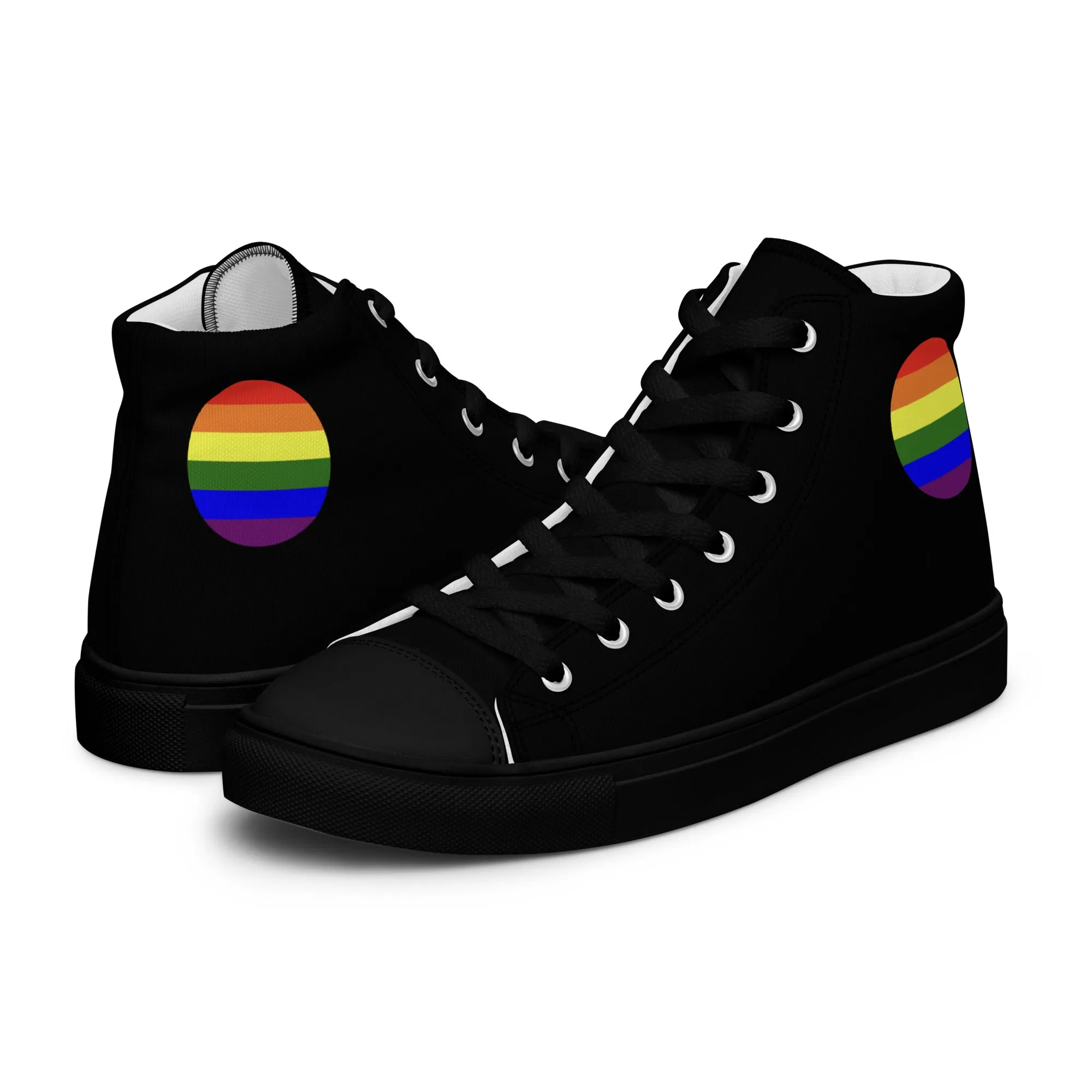 LGBTQ Pride Men’s High Top Canvas Athletic Shoes