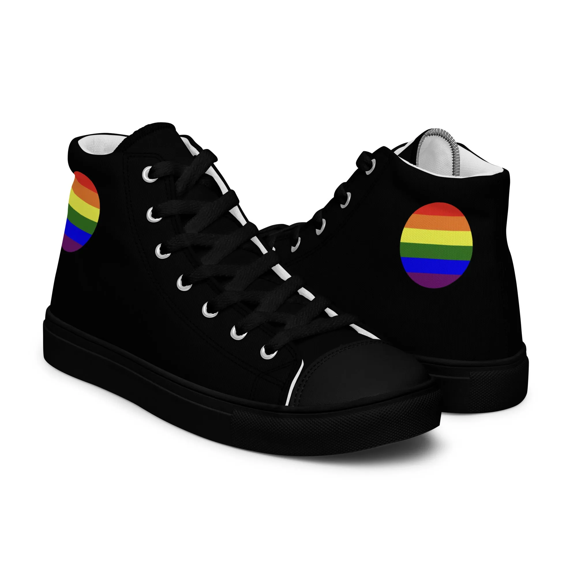 LGBTQ Pride Men’s High Top Canvas Athletic Shoes