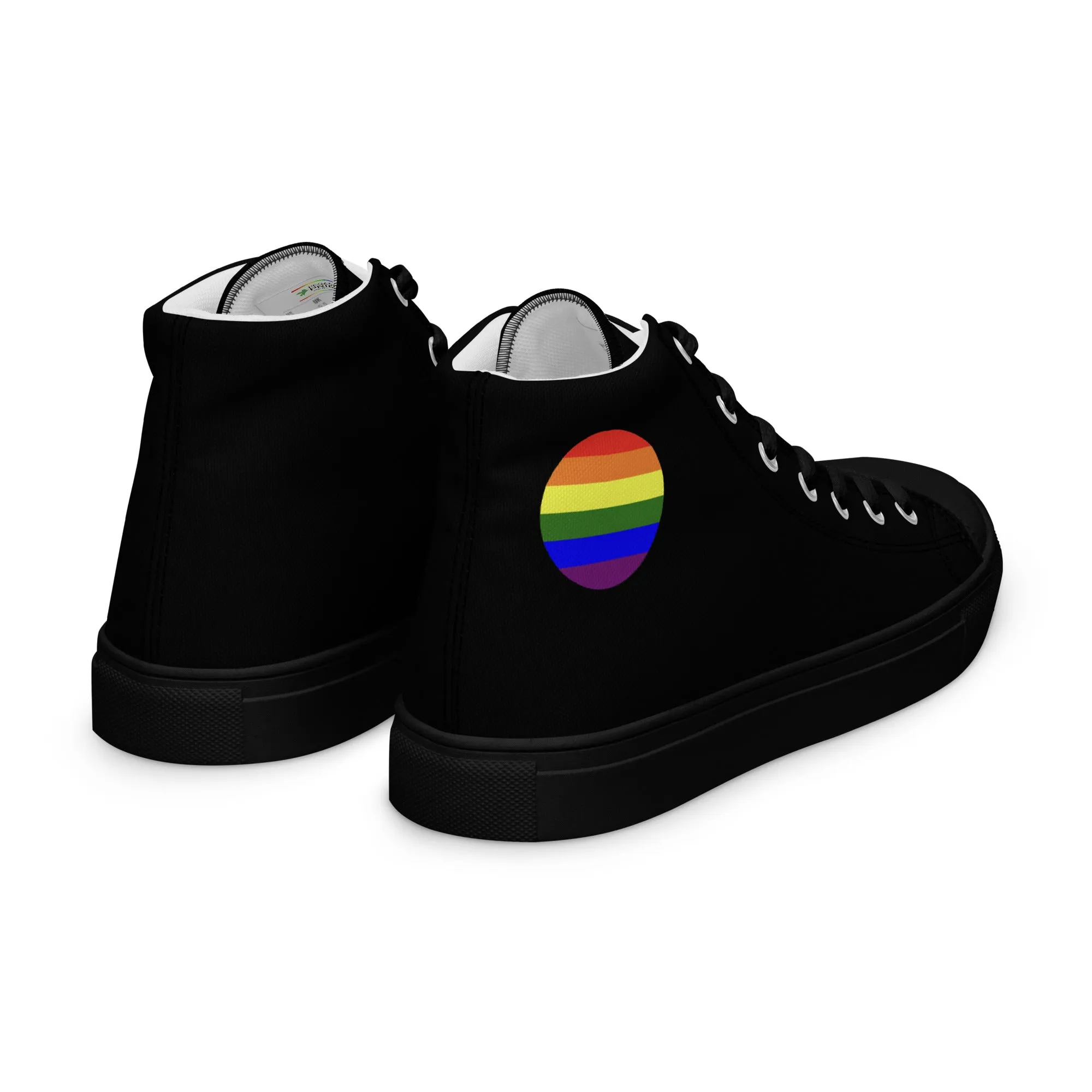 LGBTQ Pride Men’s High Top Canvas Athletic Shoes