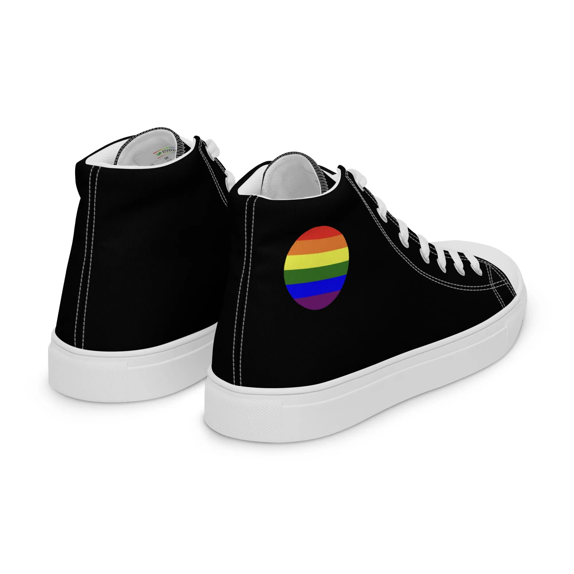 LGBTQ Pride Men’s High Top Canvas Athletic Shoes
