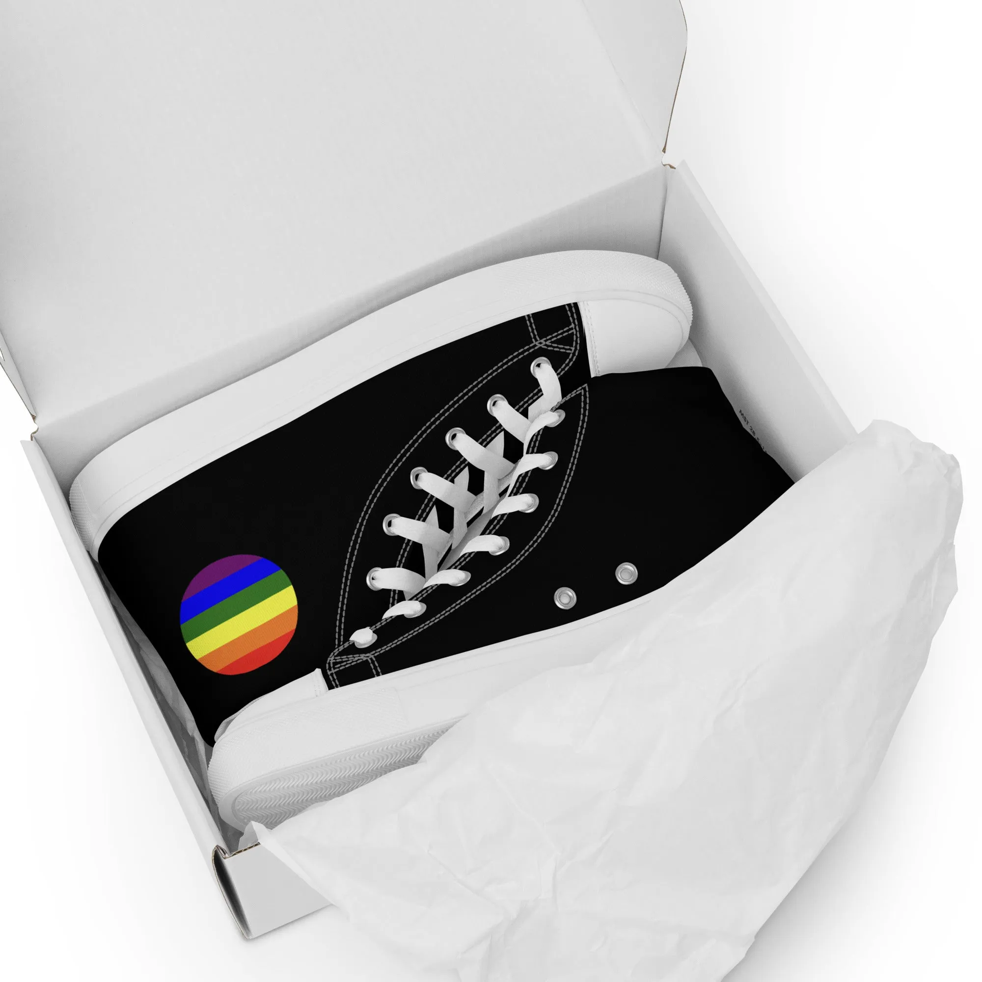 LGBTQ Pride Men’s High Top Canvas Athletic Shoes