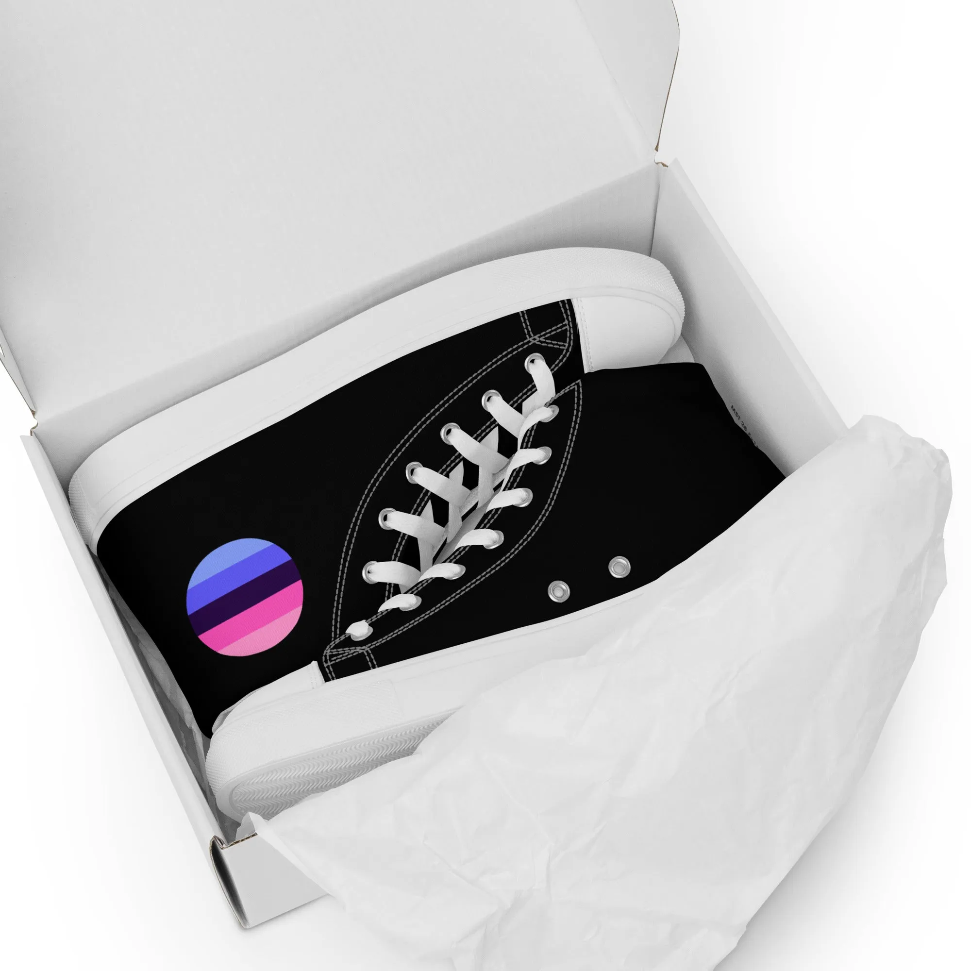 Omnisexual Pride Men’s High Top Canvas Athletic Shoes