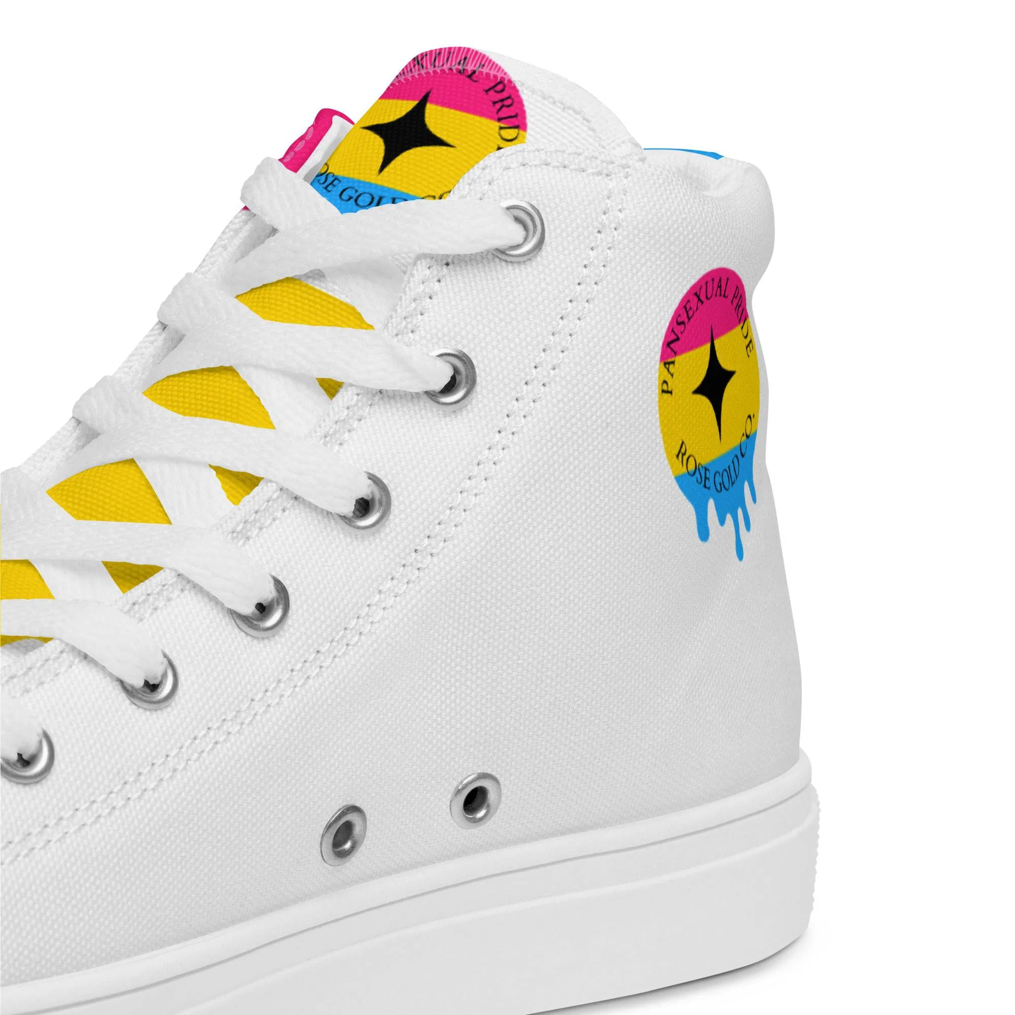 Pansexual Pride Men’s high top shoes