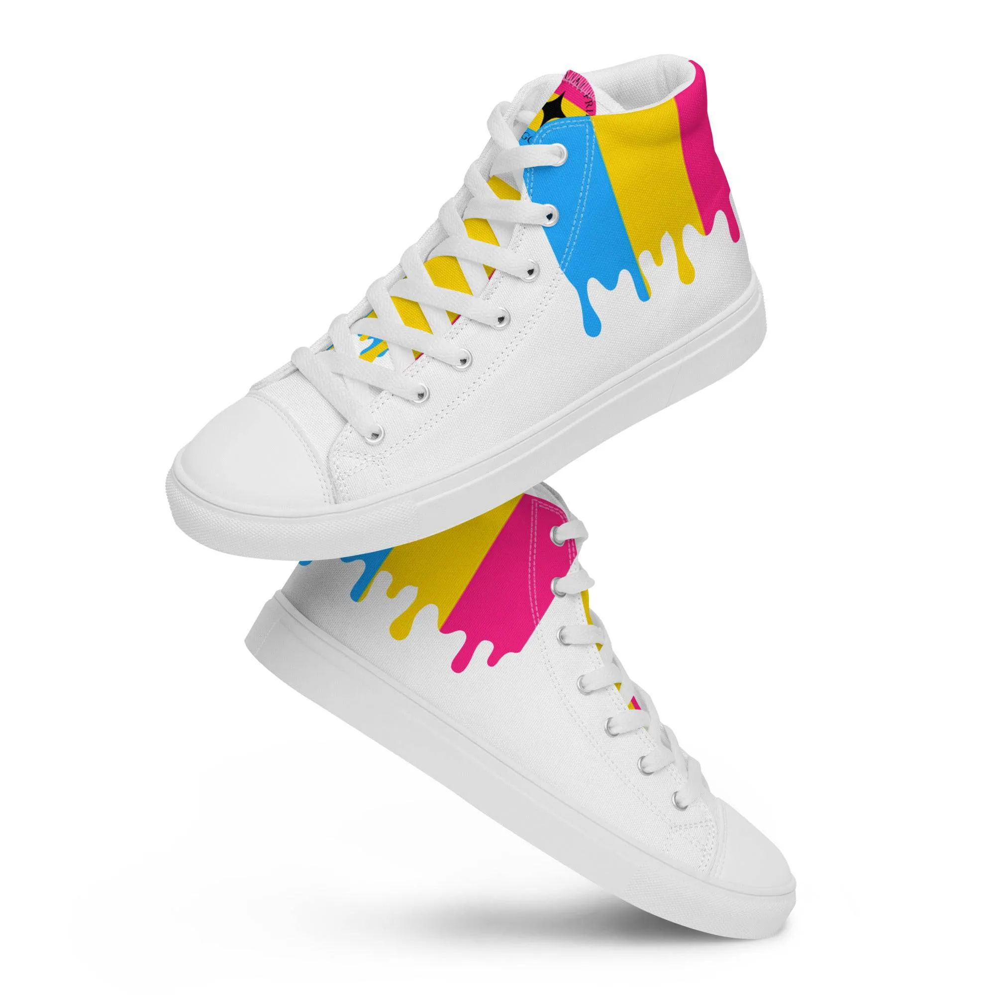 Pansexual Pride Men’s high top shoes