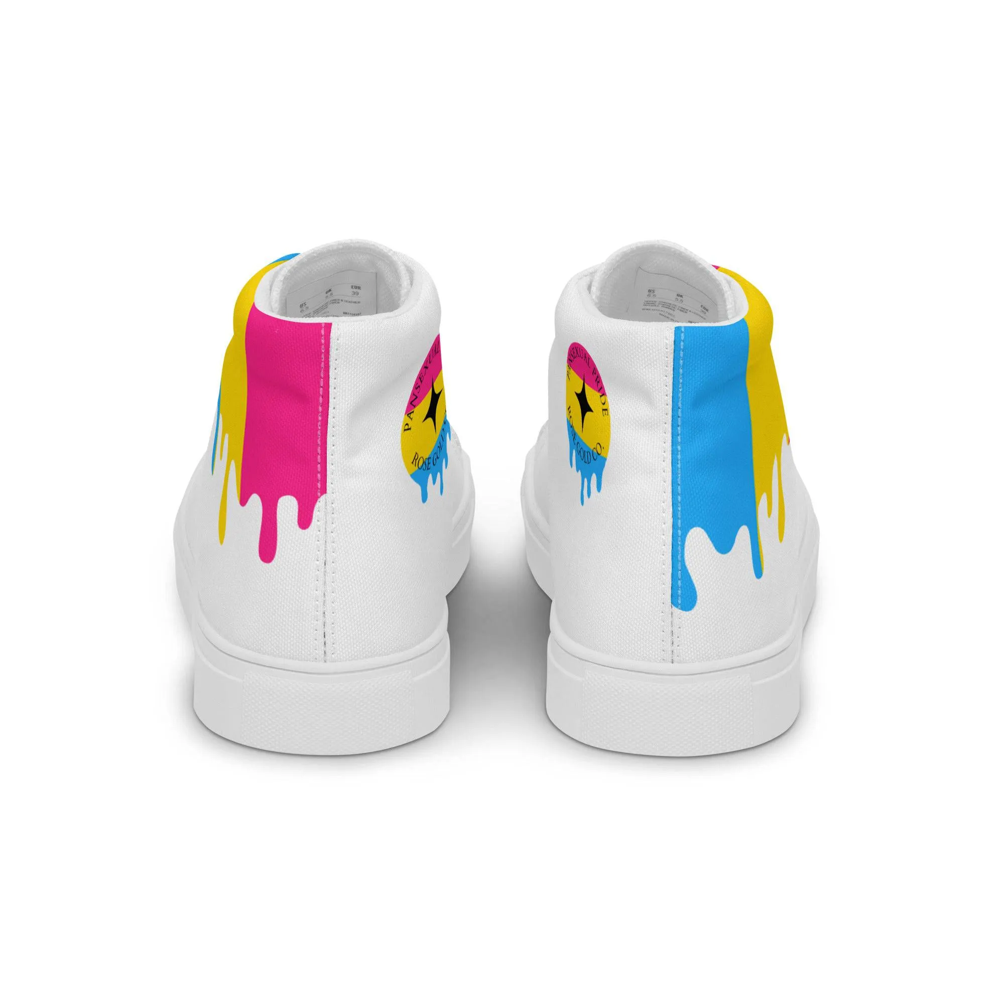 Pansexual Pride Men’s high top shoes