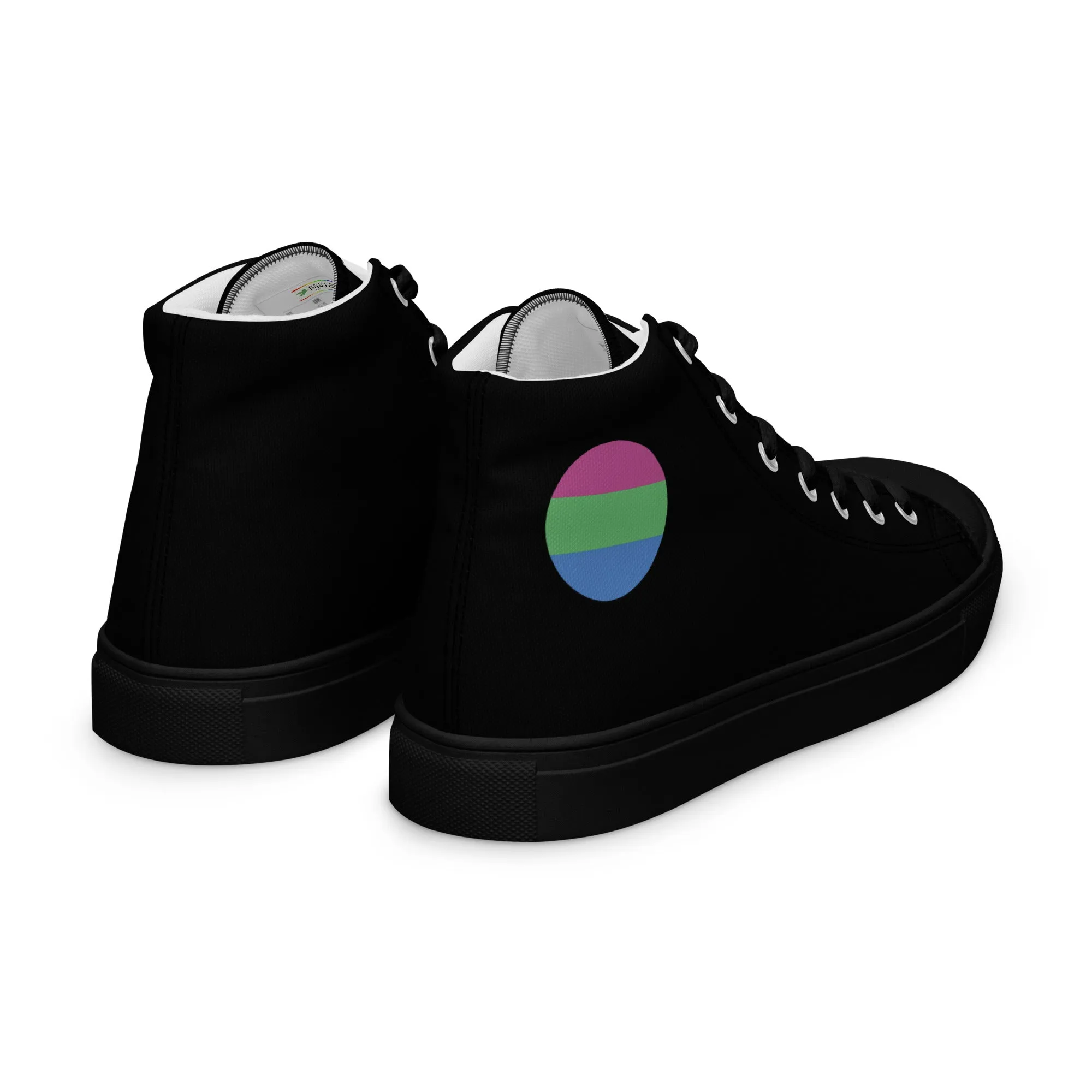 Polysexual Poly Pride Men’s High Top Canvas Athletic Shoes