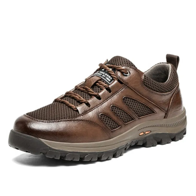 Spring and summer men's cowhide casual leather shoes